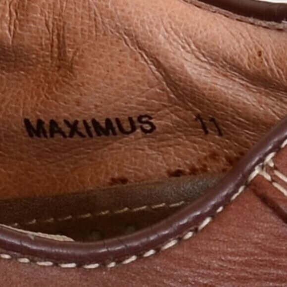 Steve Madden Men's Size 11 Brown Leather Maximus Lace Up Oxford Shoes Preppy - Picture 7 of 8